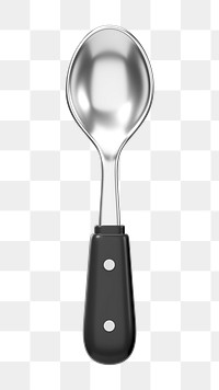 PNG 3D spoon cutlery, element illustration, transparent background