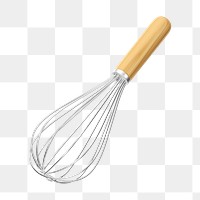 PNG 3D baking whisk, element illustration, transparent background