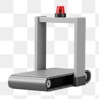 PNG 3D baggage scanner, element illustration, transparent background