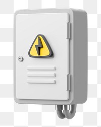 PNG 3D breaker box, element illustration, transparent background