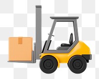 PNG 3D forklift truck, element illustration, transparent background