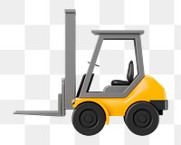 PNG 3D forklift truck, element illustration, transparent background