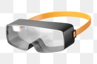 PNG 3D safety goggles, element illustration, transparent background