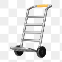 PNG 3D warehouse trolley, element illustration, transparent background