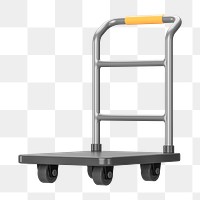 PNG 3D warehouse trolley, element illustration, transparent background