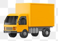 PNG 3D logistic truck, element illustration, transparent background