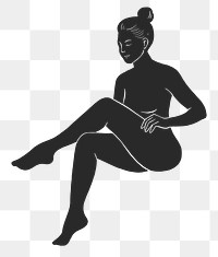 Png woman silhouette, transparent background