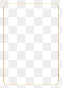 Png rectangle frame, golden line, transparent background