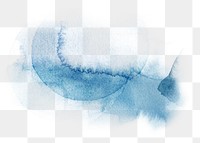 Abstract blue png watercolor texture, transparent background. Remixed by rawpixel.