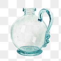 Glass vase png watercolor collage element, transparent background. Remixed by rawpixel.