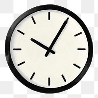 Wall clock png, business graphic, transparent background