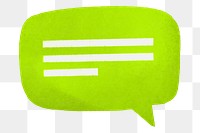 Green speech bubble png, transparent background