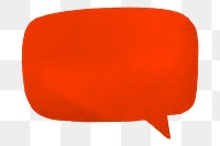 Red speech bubble png, transparent background