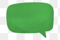 Green speech bubble png, transparent background