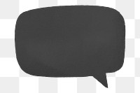 Black speech bubble png, transparent background