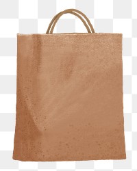 Paper shopping bag png sticker, transparent background