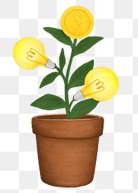 Creative money plant png illustration, transparent background