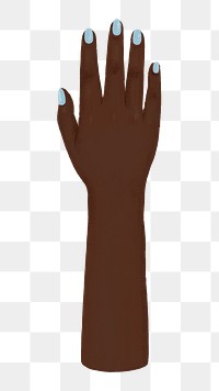 Black woman's hand png, gesture illustration, transparent background