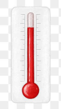 Red thermometer png, environment illustration, transparent background