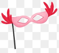 Pink masquerade mask png, transparent background