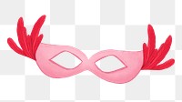 Pink masquerade mask png, transparent background