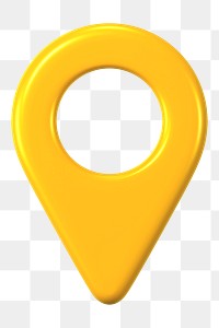 PNG 3D location pin, element illustration, transparent background
