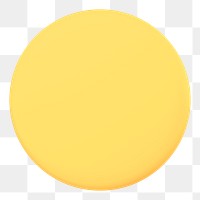 PNG 3D yellow circle, element illustration, transparent background