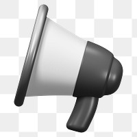 PNG 3D megaphone, element illustration, transparent background