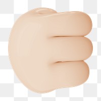 PNG 3D fist, element illustration, transparent background