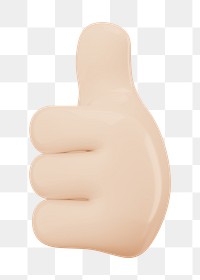 PNG 3D thumbs up, element illustration, transparent background