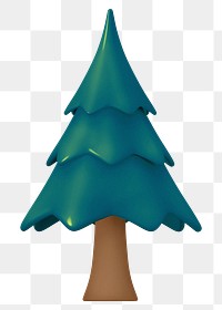 PNG 3D Pine tree, element illustration, transparent background