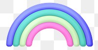 PNG 3D rainbow, element illustration, transparent background