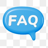 PNG 3D FAQ customer service, element illustration, transparent background