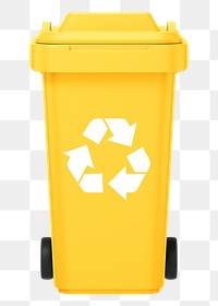 PNG 3D recycling bin, element illustration, transparent background