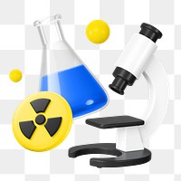PNG 3D radiation chemical , element illustration, transparent background