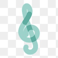 Png music note doodle line art, transparent background