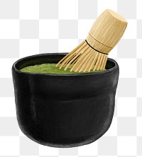 Matcha tea png, Japanese drinks, transparent background