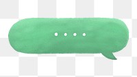 Speech bubble png, green design, transparent background