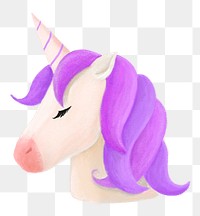 Unicorn png, aesthetic illustration, transparent background