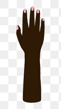 Woman hand png, African American, transparent background