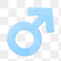 Male symbol png, aesthetic illustration, transparent background