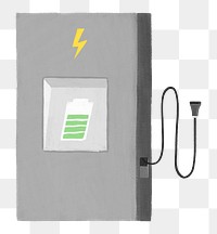 Png charging station environment illustration, transparent background