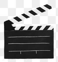 Film clapperboard png, entertainment illustration, transparent background