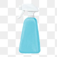 Spray bottle png, cleaning supply illustration, transparent background