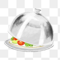 Food service png, aesthetic illustration, transparent background