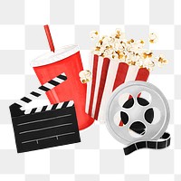 Movie watching png, entertainment illustration, transparent background