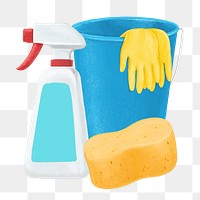 Household chores png, cleaning supply, transparent background