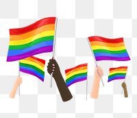 Pride protest png, diversity illustration, transparent background