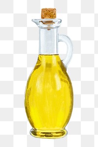 Cooking oil png, aesthetic illustration, transparent background