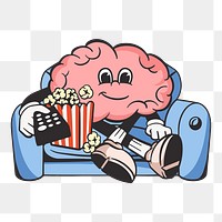 Movie character png, retro illustration, transparent background